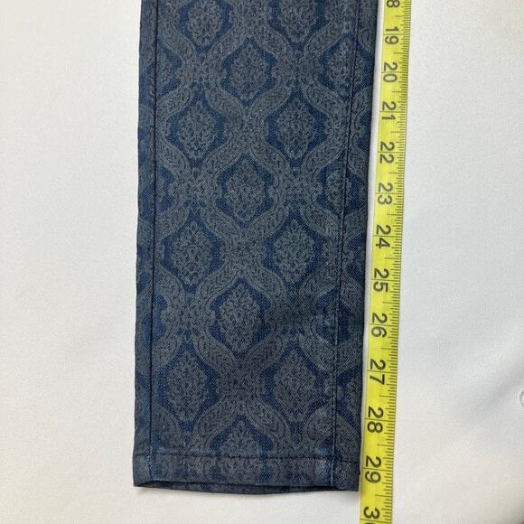 KANCAN Metallic Gold Embossed Dark Wash Blue Denim Jegging Jeans Size 3/27 - Picture 9 of 11